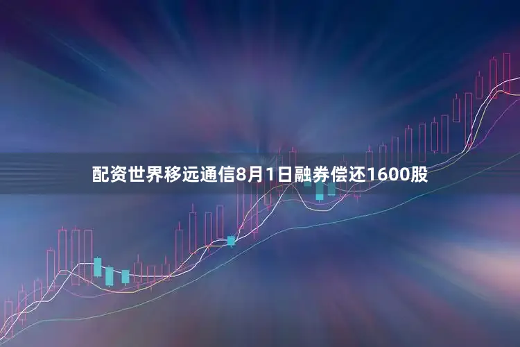 配资世界移远通信8月1日融券偿还1600股